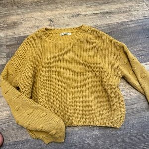 mustard yellow sweater
